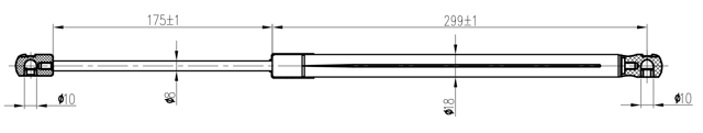 25117-004 - BOOT GAS STRUT L492/475N