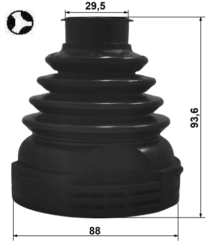 2515P-JUMPT - BOOT INNER CV JOINT KIT 88X93.6X29.5