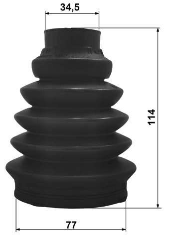 2517P-C3 - BOOT OUTER CV JOINT KIT 77X114X34.5