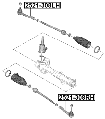 2521-308RH - STEERING TIE ROD END LEFT