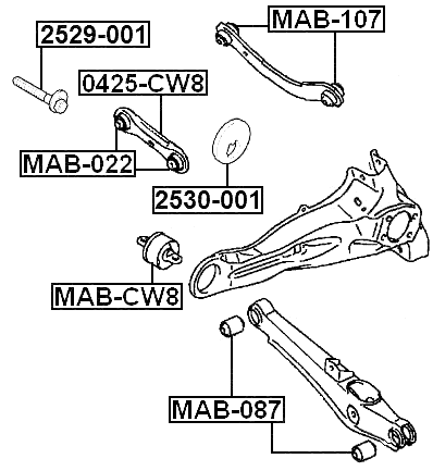 2529-001 - CAMBER ADJUSTING ECCENTRIC BOLT