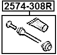 2574-308R - REAR CALIPER SLIDE PIN KIT
