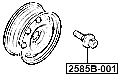 2585B-001 - WHEEL BOLT M12X1.25 L57.8