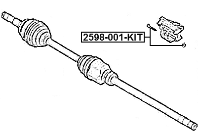 2598-001-KIT - BOLT SET, DRIVE SHAFT SUPPORT BEARING BRACKET