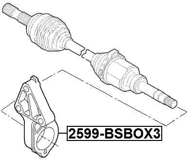 2599-BSBOX3 - DRIVE AXLE SHAFT SUPPORT BRACKET