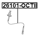26101-OCTII - CABLE ASSEMBLY HOOD LOCK CONTROL