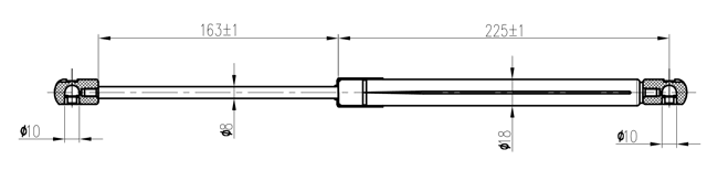 26117-007 - BOOT GAS STRUT L406/580N