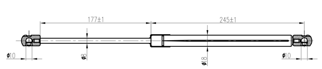 26117-008 - BOOT GAS STRUT L440/600N