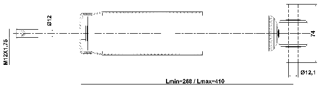 27110-002R - REAR SHOCK ABSORBER GAS.TWIN TUBE