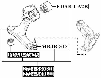 2724-S60RH - RIGHT LOWER FRONT ARM