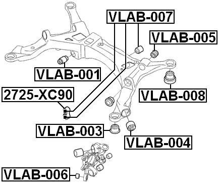 2725-XC90 - REAR TRANSVERSE LINK