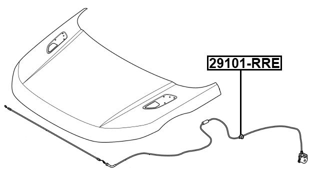 29101-RRE - CABLE ASSEMBLY HOOD LOCK CONTROL