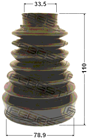 2915P-RRIIIR - BOOT INNER CV JOINT KIT PVC 78.9X110X33.5