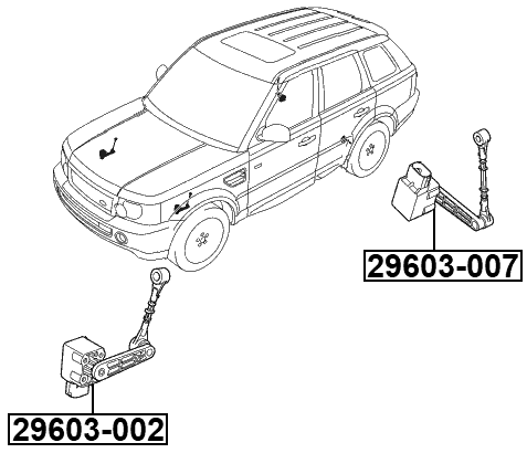 29603-002 - FRONT LEVEL SENSOR (WITH LINK)