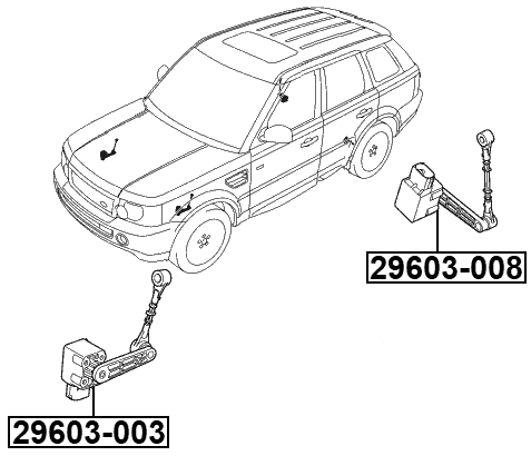 29603-003 - FRONT LEVEL SENSOR (WITH LINK)