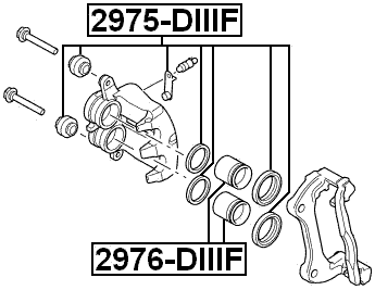 2975-DIIIF - FRONT BRAKE CALIPER REPAIR KIT (SET FOR ONE SIDE)