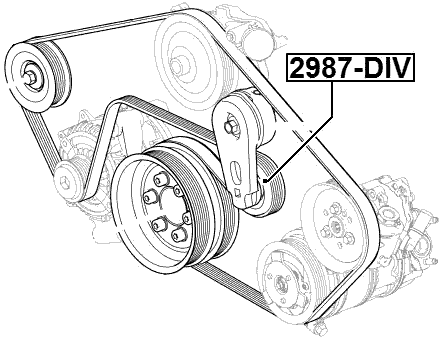2987-DIV - TENSION PULLEY