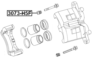 3073-H5F - FRONT BRAKE CALIPER SLIDE PIN BOOT