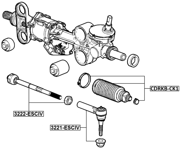 3221-ESCIV - STEERING TIE ROD END