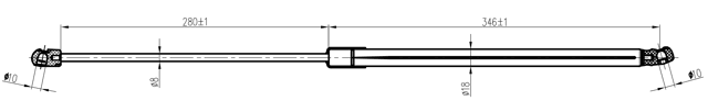 34117-003 - BONNET GAS STRUT L647/130N