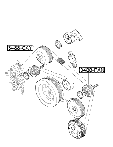 3488-CAY - PULLEY IDLER KIT