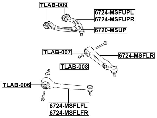 6720-MSUP - BALL JOINT FRONT UPPER ARM