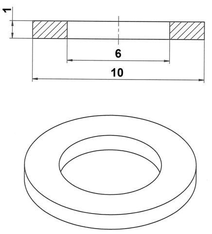 88430-061010C - O-RING 6X10X1