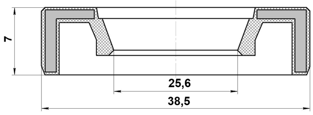 95AAY-27380707X - ENGINE TIMING OIL SEAL 25.6X38.5X7
