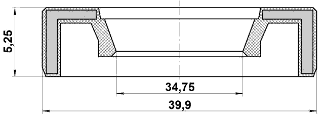 95AAY-35400511X - OIL SEAL REAR HUB 34.75X39.9X5.25X11.6