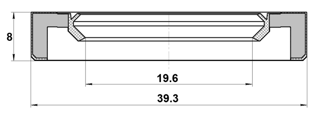 95BBY-21390808X - CAMSHAFT OIL SEAL 19.6X39.3X8X8