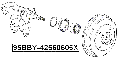 95BBY-42560606X - OIL SEAL REAR HUB 40.8X56.4X6X6