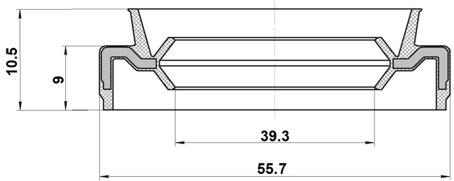95CDS-41560910X - DRIVE SHAFT OIL SEAL 39.3X55.6X9X10.5