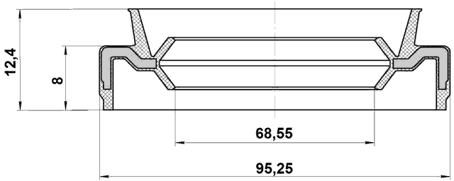 95EAS-70950812X - OIL SEAL FRONT HUB 68.55X95.25X8X12.4