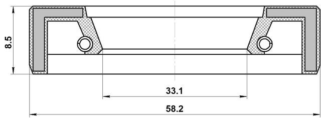 95FAS-35580909X - HALF SHAFT OIL SEAL 33.1X58.2X8.5X8.5