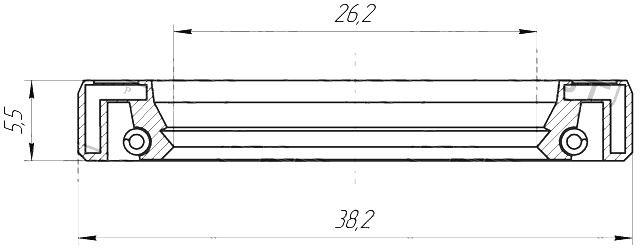 95FAY-28380606X - STEERING RACK OIL SEAL 26.2X38.2X5.55X5.55