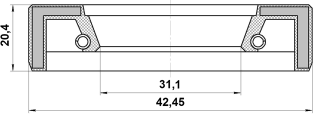 95FAY-33420920X - ENGINE TIMING OIL SEAL 31.1X42.45X8.6X20.4