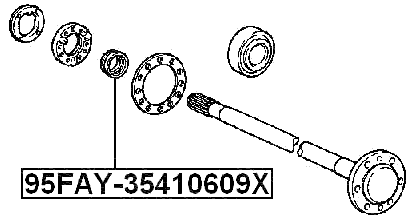 95FAY-35410609X - OIL SEAL REAR HUB 33.2X41.15X5.5X9.1