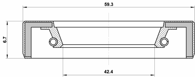 95FBY-44590707R - OIL SEAL TRANSAXLE CASE 42.4X59.3X6.7X6.7