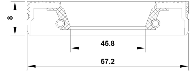 95FEY-47570808C - OIL SEAL TRANSAXLE CASE 45.8x57.2x8x8