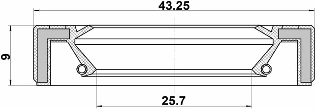 95GAY-27430909L - CAMSHAFT OIL SEAL 25.7X43.25X9X9