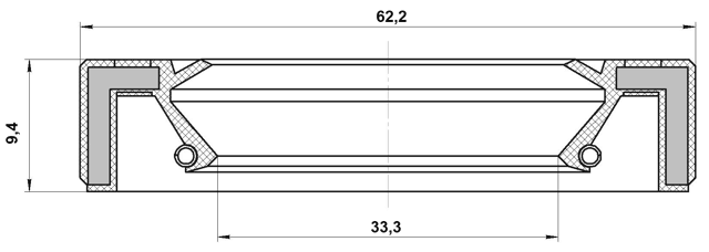 95GAY-35621010C - DRIVE SHAFT OIL SEAL 33.3X62.2X9.4