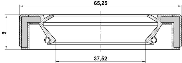 95GAY-39650909R - DRIVE SHAFT OIL SEAL 39X65X9