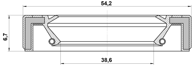 95GAY-40540707L - DRIVE SHAFT OIL SEAL 38.6X54.2X6.7