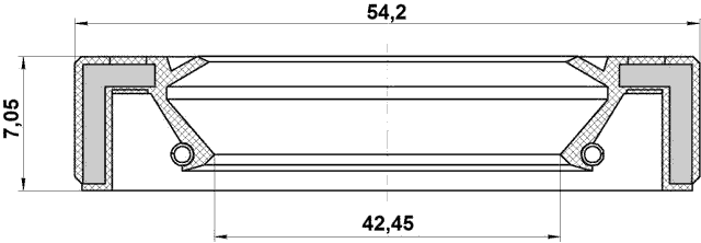 95GAY-44540707X - OIL SEAL REAR HUB 42.45X54.2X7.05X7.05