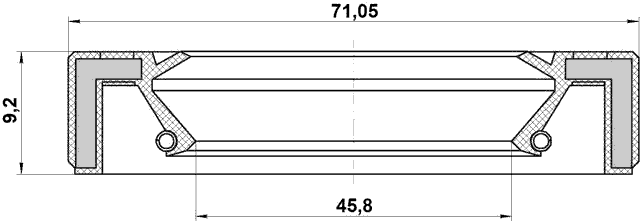 95GAY-47710909X - OIL SEAL REAR HUB 45.8X71.05X9.2X9.2
