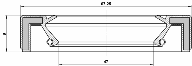 95GAY-49670909C - DRIVE SHAFT OIL SEAL 47.2X67.25X9X9