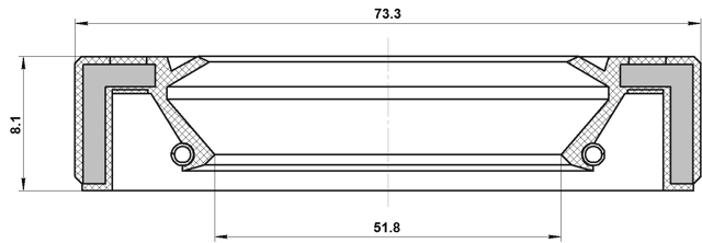 95GAY-53730808C - OIL SEAL TRANSAXLE CASE 51.8X73.3X8.1X8.1