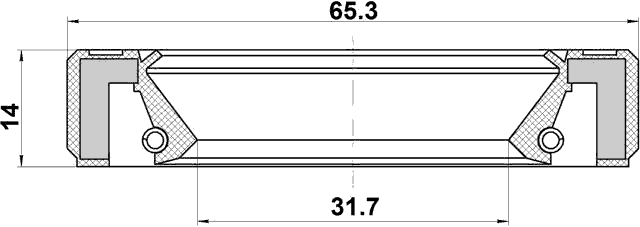 95GBS-33650914R - HALF SHAFT OIL SEAL 31.7X65.3X9X13.7
