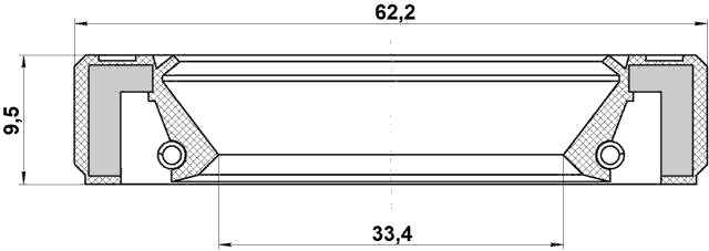 95GBY-35621010X - DRIVE SHAFT OIL SEAL 33.4X62.2X9.5