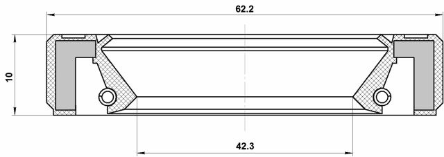 95GBY-44621010L - OIL SEAL TRANSAXLE CASE 42.3X62.2X10X10